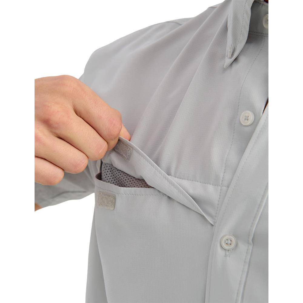 Huk Tide Point Short Sleeve Button Down Shirt Seagull L - Image 8