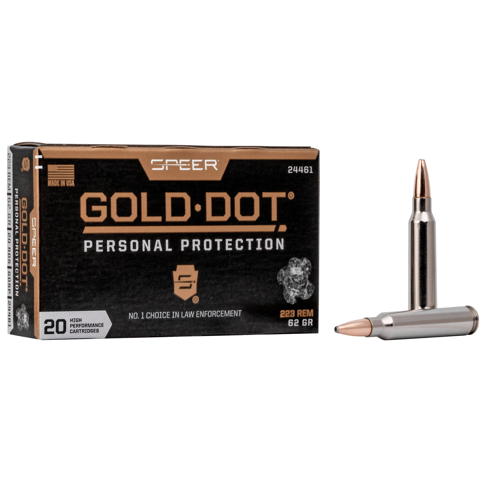 Speer Gold Dot Rifle Ammunition 223 Rem 62gr SP 3000 fps 20/ct - Image 2