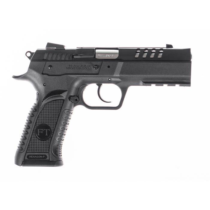 Tanfoglio Hexagon P Handgun 9mm Luger 17rd Magazine(2) 4.45" Compensated Barrel DA/SA