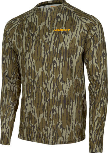 Muddy Base Layer Crew Long Sleeve Shirt Mossy Oak Bottomland L - Image 3