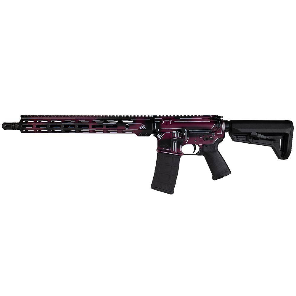 Shark Coast Tactical "Anime- Black Cherry" Rifle 5.56mm 10rd Magazine 16" Barrel 15" M-LOK Handguard California Compliant - Image 2