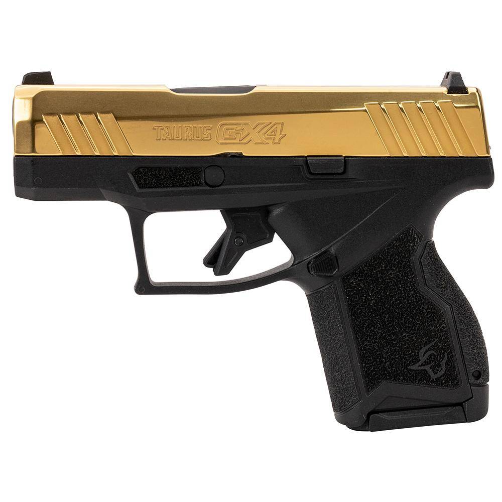 Taurus GX4 Handgun 9mm Luger 11rd (1) & 13rd (1) Magazines 3" Barrel Gold Slide and Black - Image 2