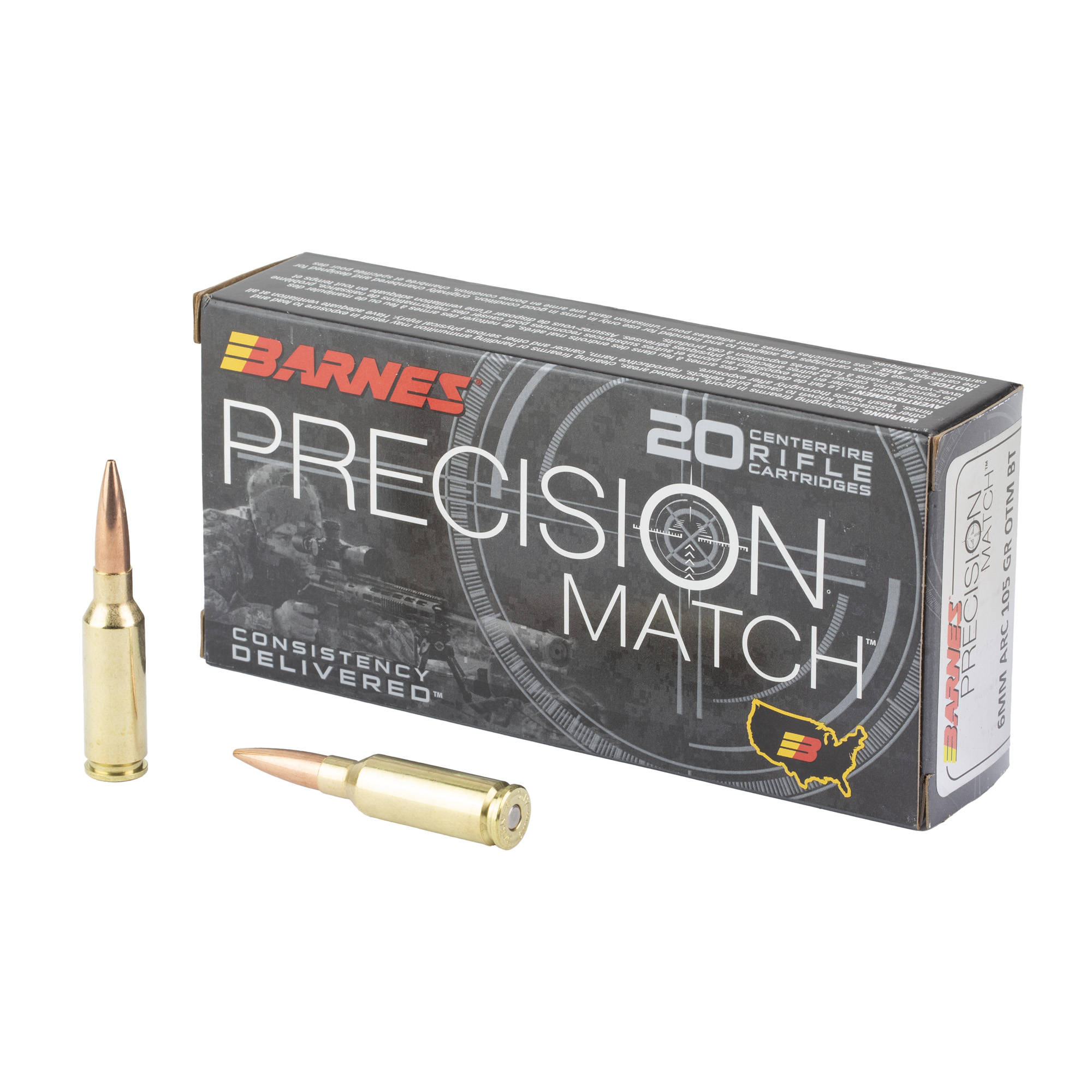 Barnes Precision Match OTM Rifle Ammunition 6mm ARC 105gr OTM 2675 fps 20/ct - Image 3