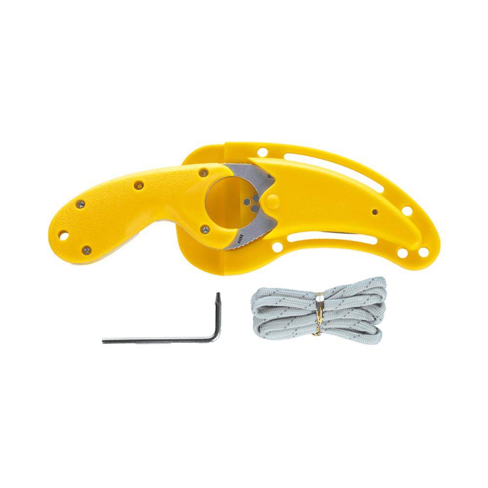 CRKT Bear Claw Fixed Knife 2-2/5" Hawkbill Blade Yellow - Image 5