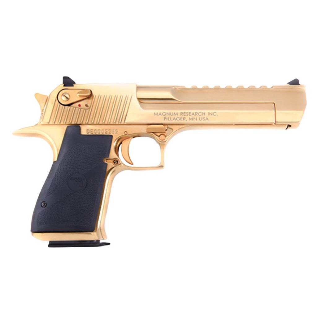 Magnum Research Desert Eagle Mark XIX Handgun .50 AE 7rd Magazines 6" Barrel Gold Zirconium Nitride Finish - Blemished