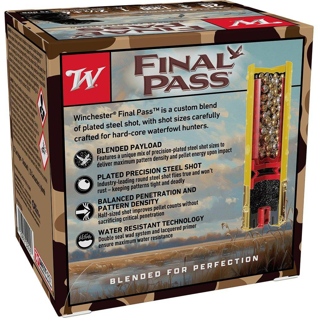 Winchester Final Pass Shotshells 20ga 3" 1oz 1300 fps #2.5 & #4 25/ct - Image 2