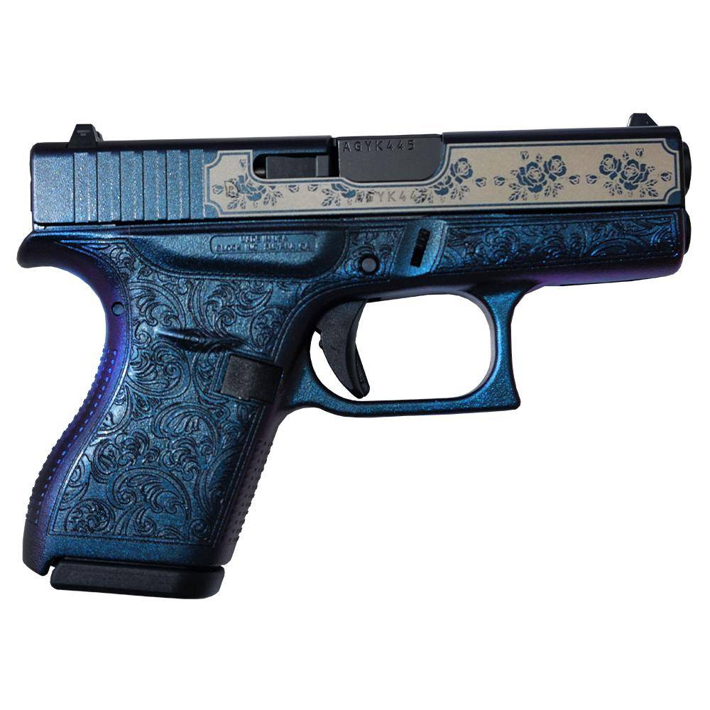 Glock 42 "Glock & Roses Mongoose Purple" Handgun .380 ACP 6rd Magazines (2) 3.2" Barrel USA - Image 3