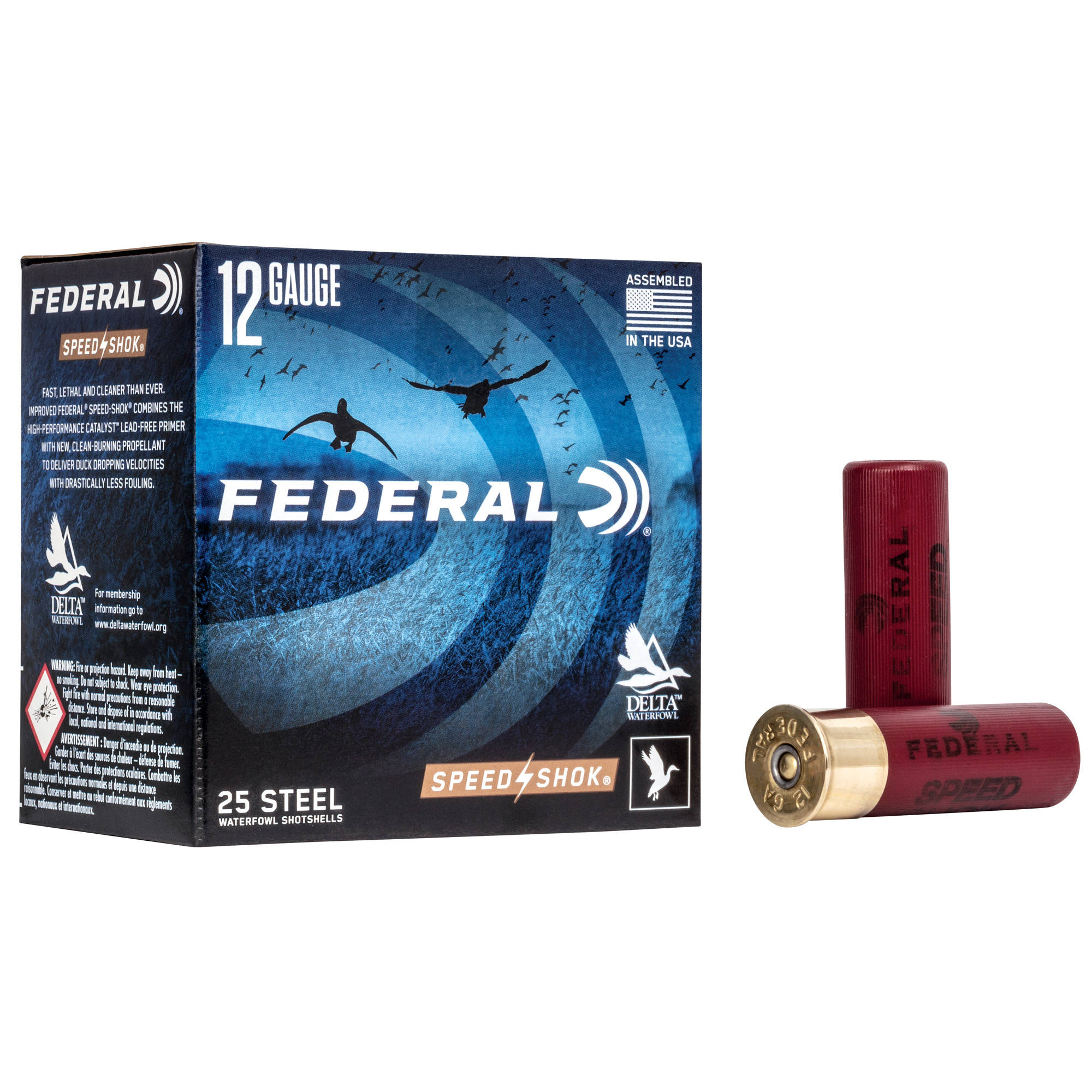 Federal Speed-Shok High Velocity Shotshells 12ga 3" 1-1/8oz 1550 fps #3 Shot 25ct - Image 2