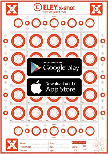 ELEY X-SHOT TARGETS 25 PACK