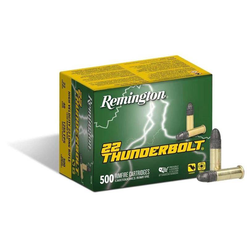 Remington .22 Thunderbolt Rimfire Ammunition .22 LR 40 gr RN 1255 fps (10 500/ct) 5000/ct