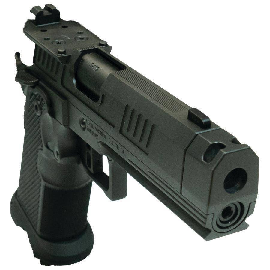 Alpha Foxtrot AF1911-Romulus MOS Adapter Handgun 9mm Luger 17(1) & 20rd(1) Magazines 4.25" Comp Threaded Barrel DLC Black - Image 2