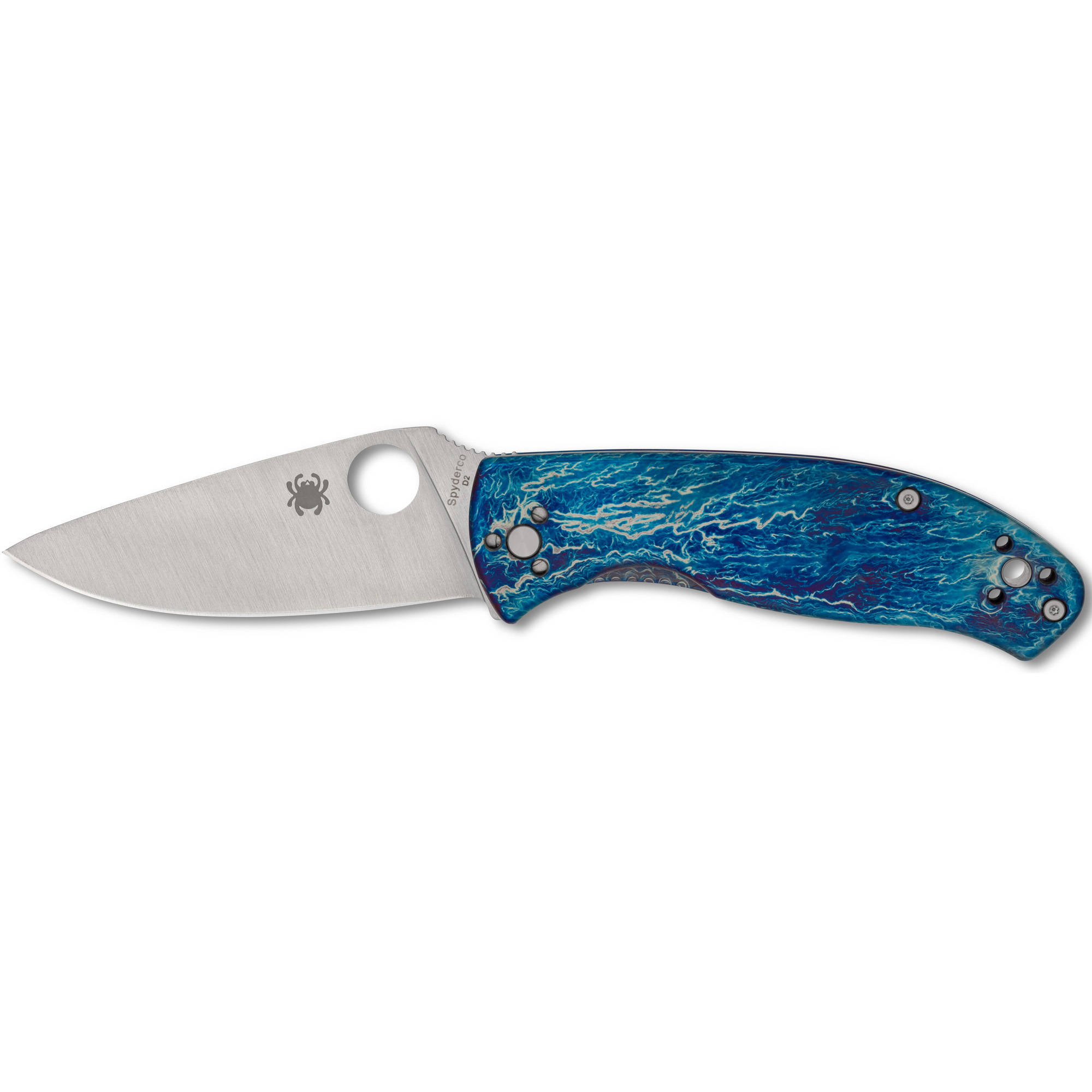 SPYDERCO TENACIOUS TI DISRY BLU/SLV