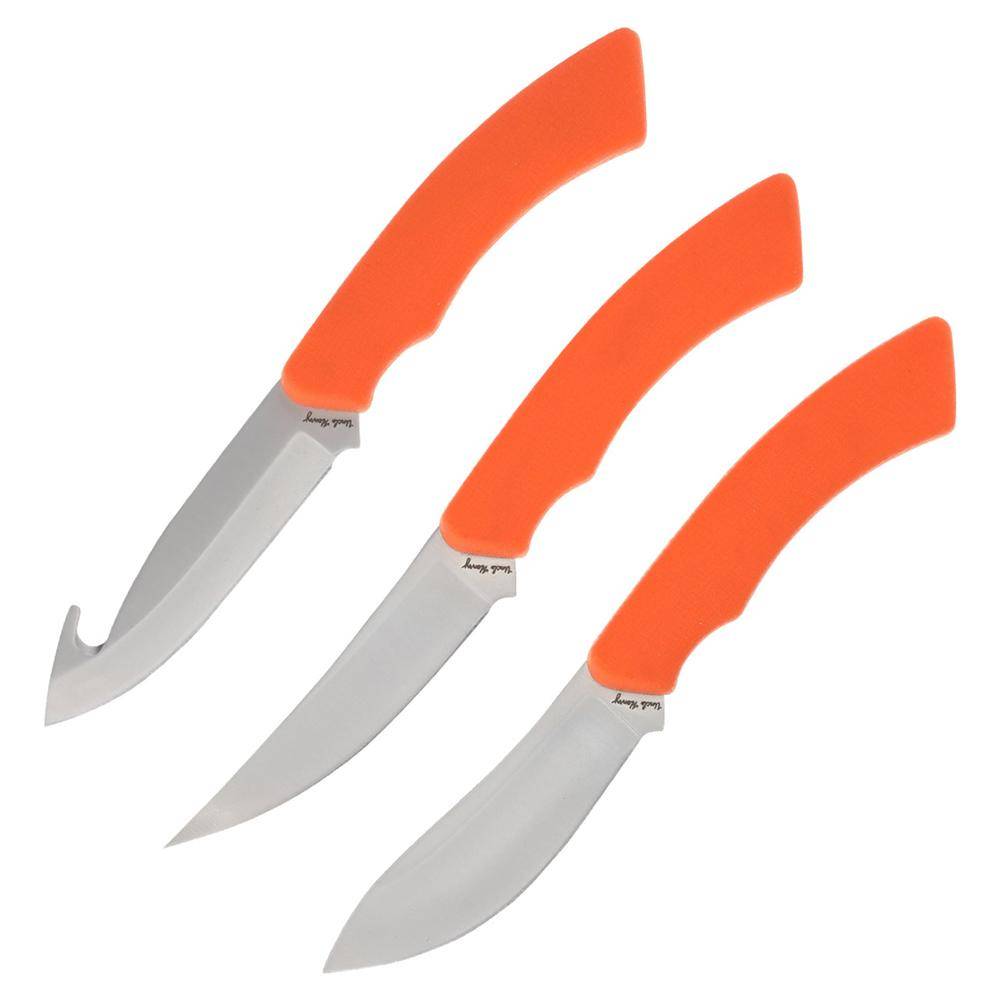 Uncle Henry Hunter Knife Combo 3-2/5" Blades Orange 3/ct - Image 3