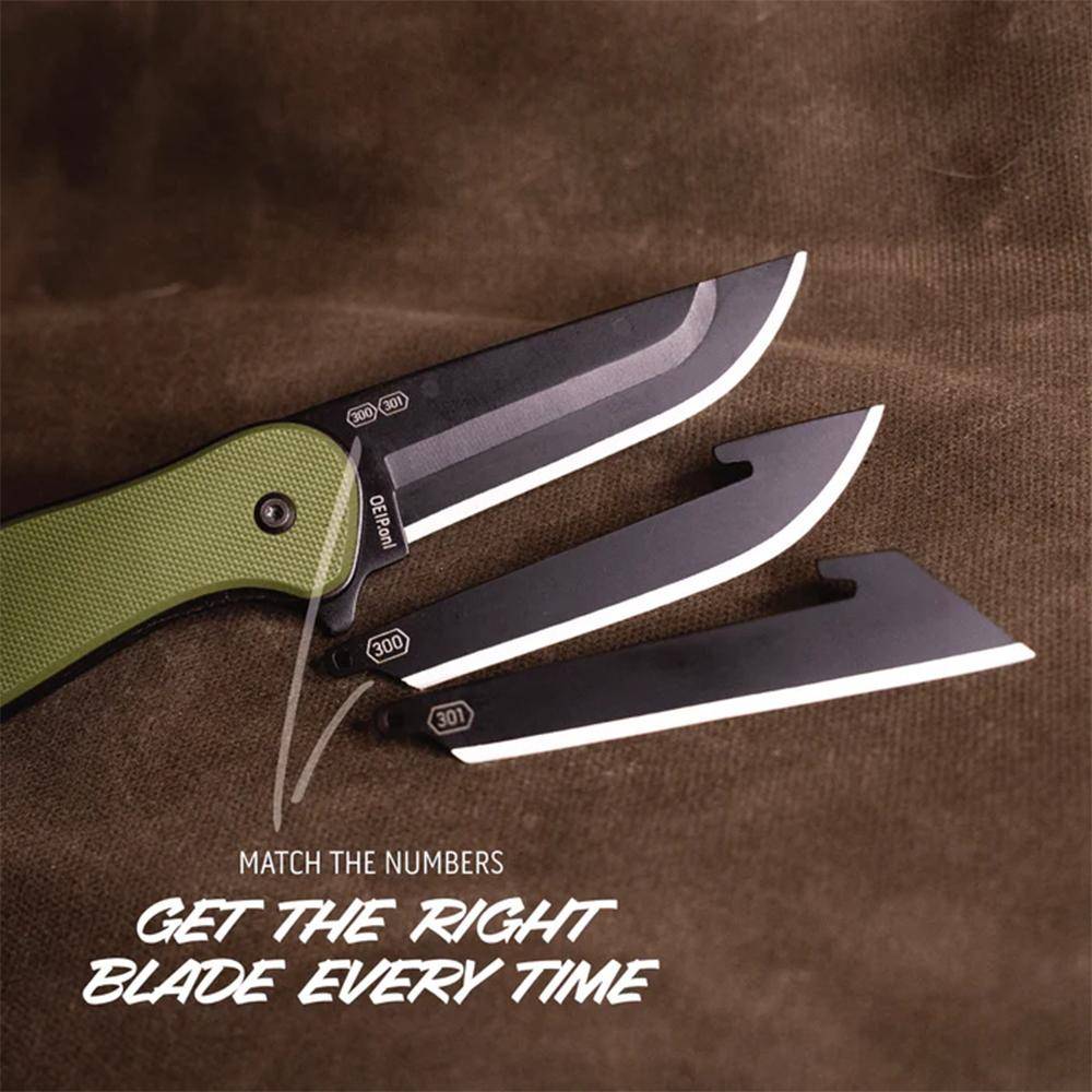 Outdoor Edge Razor VX2 Replaceable Blade Folding Knife 3" Drop Point Blade Green - Image 5