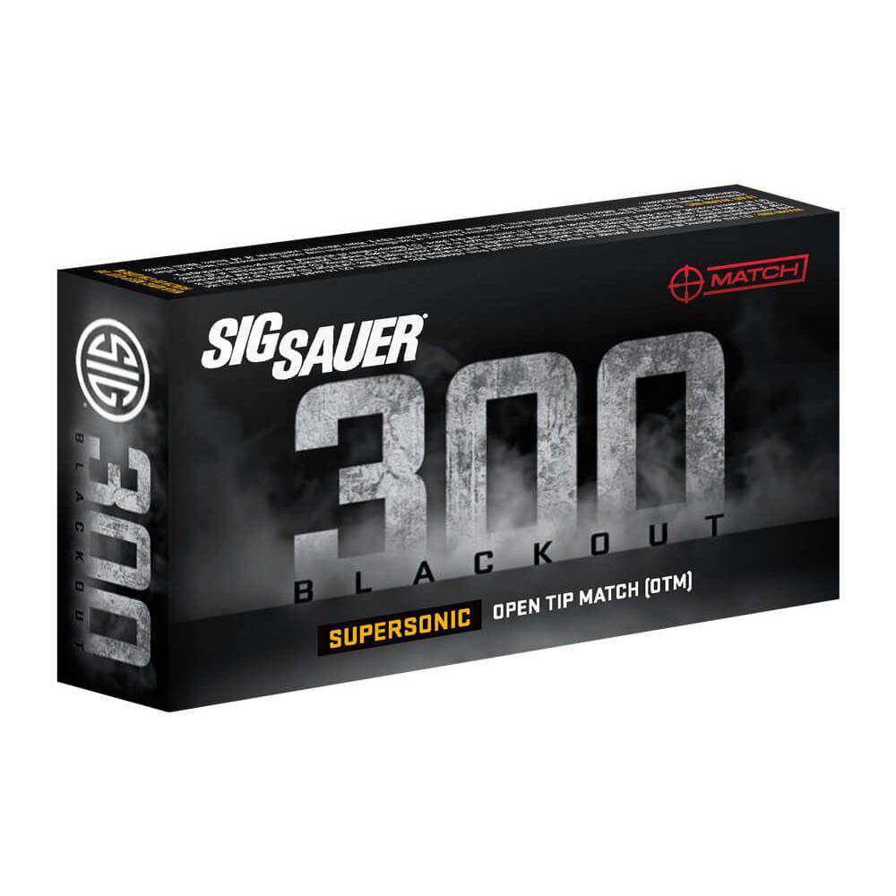 Sig Sauer Match Supersonic Rifle Ammunition .300 AAC Blackout 125gr OTM 2200 fps 20/ct