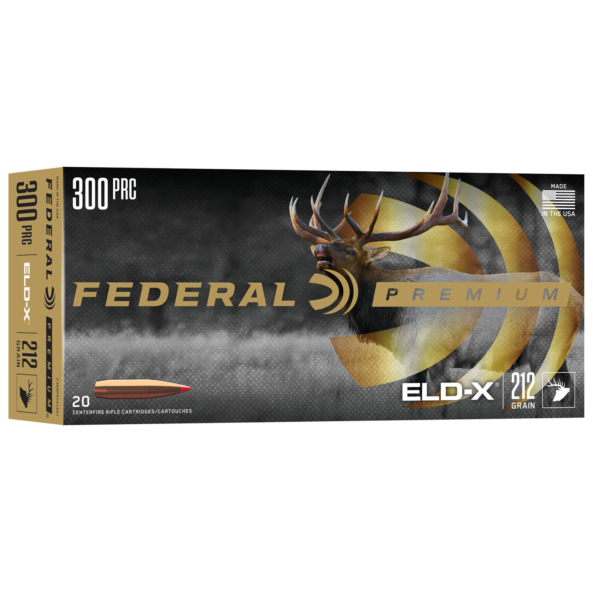 Federal Premium ELD-X Rifle Ammunition 300 PRC 212gr PT 2860 fps 20/ct - Image 2