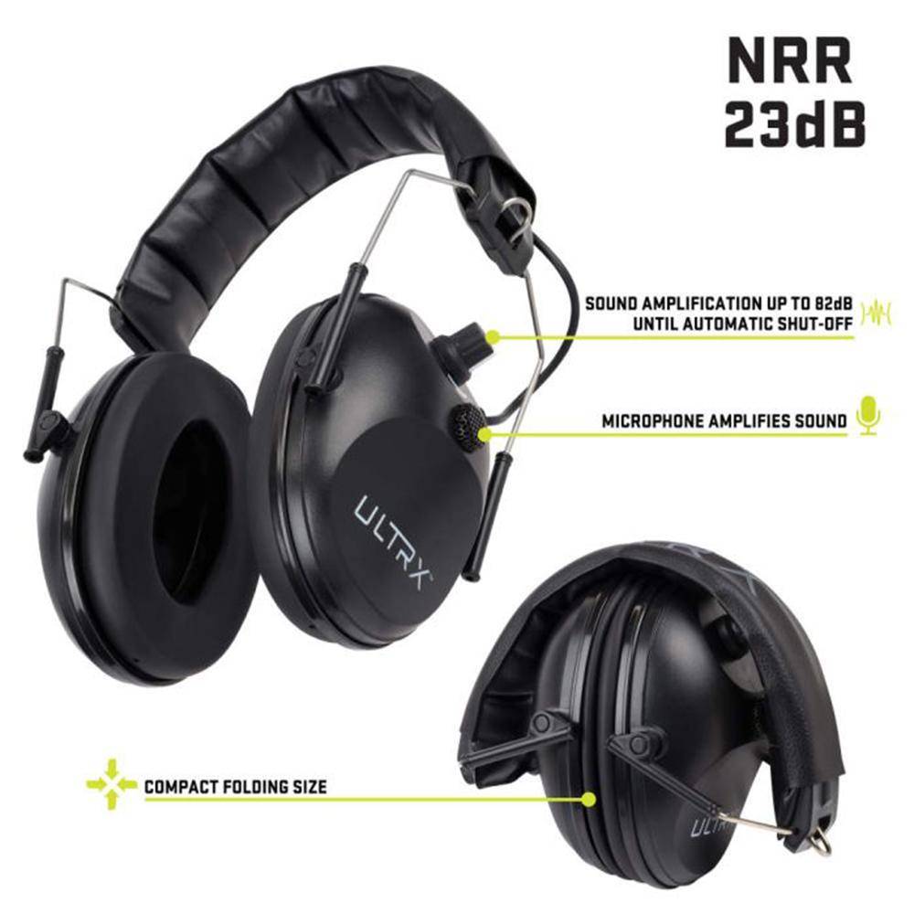 Allen ULTRX Electronic Ear Muffs 23dB Black - Image 3