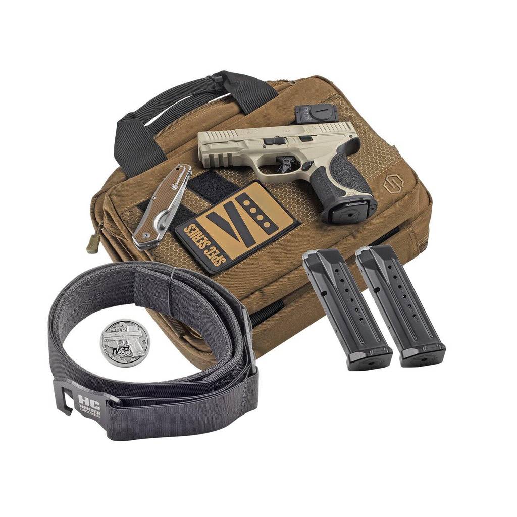 S&W M&P9 M2.0 Metal Comp Spec Series VI Bundle 9mm Luger 15rd Magazines(3) 4" Comp Barrel Champagne Cerakote