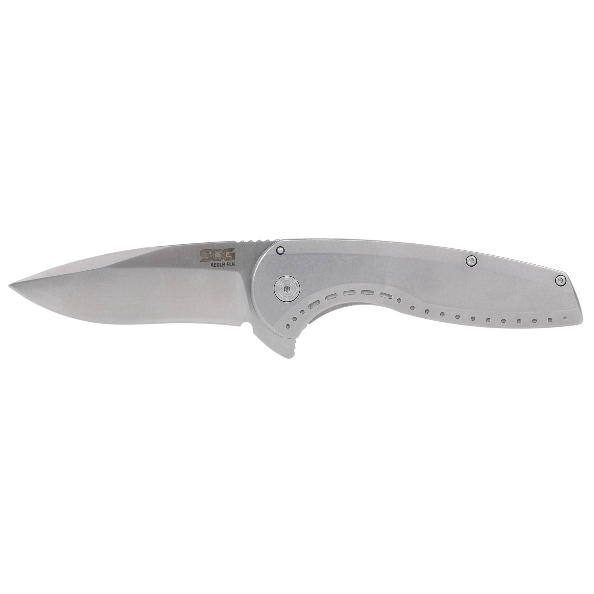 SOG Knives Aegis FLK 2.0 Folding Knife 3-1/4" Drop Point Blade Silver - Image 5