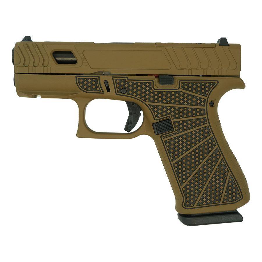 Glock 43X "Jimbo Ripple Stipple" FDE Optic Cut Handgun 9mm Luger 10rd Magazines(2) 3.4" Barrel Accessory Rail USA Made - Image 2