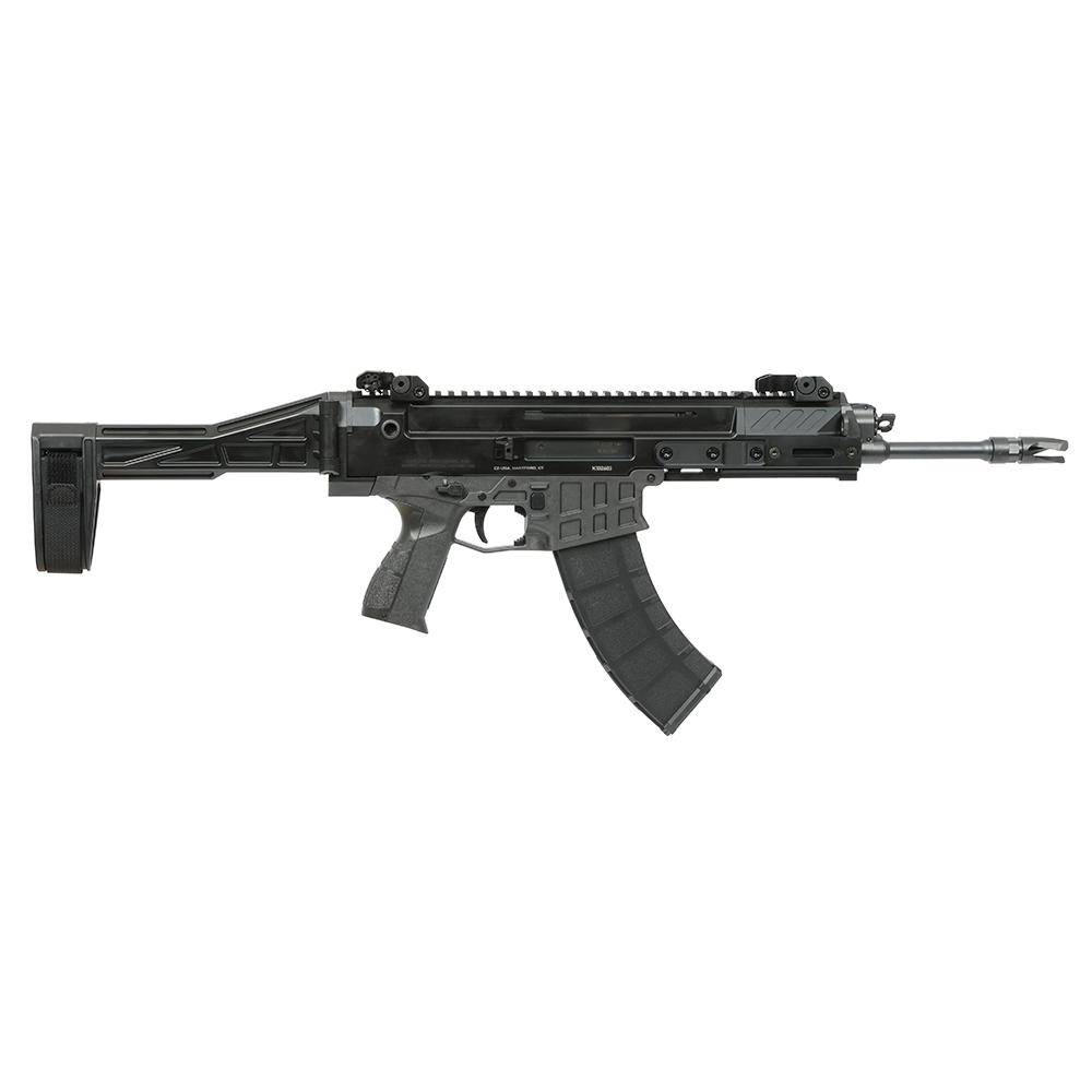 CZ USA Bren 2 Handgun 7.62x39 30rd Magazine 11" 1/2x28 Threaded Barrel Black with SB Tactical Brace
