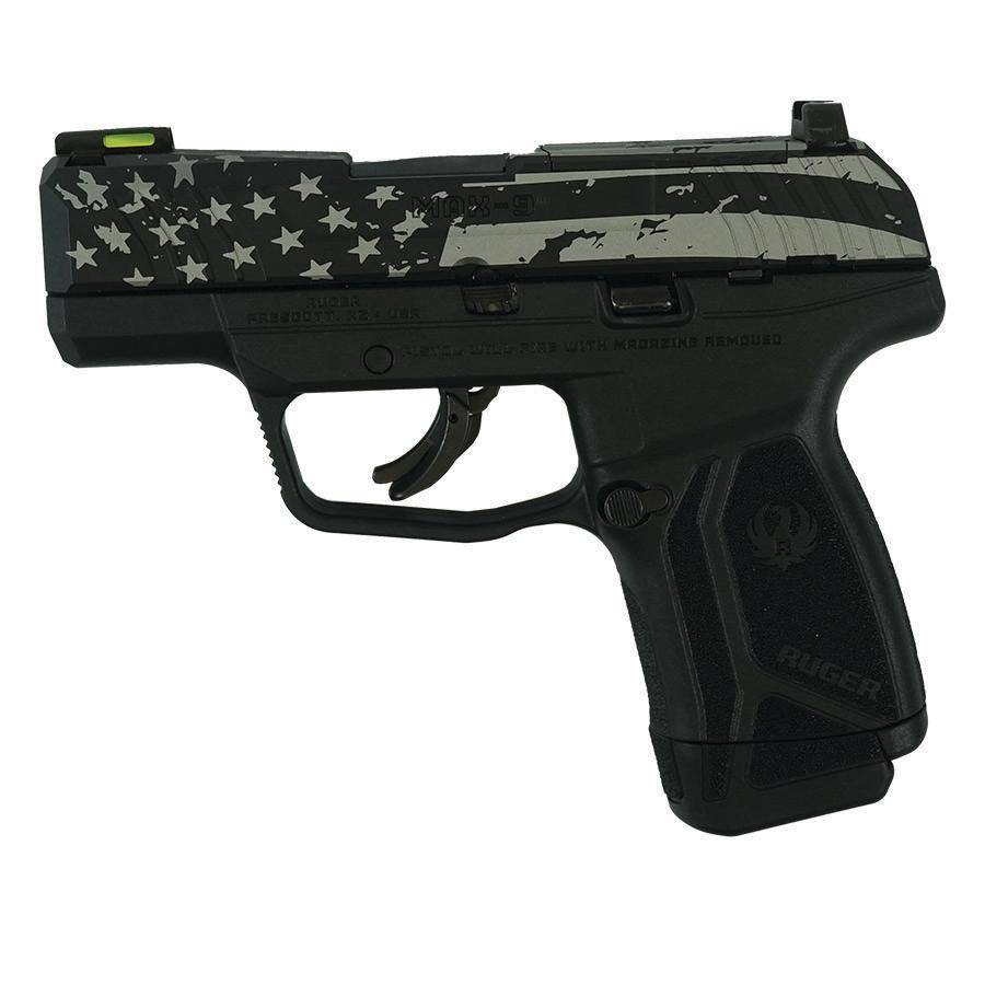 Ruger Max-9 Pro Optic Ready Handgun 9mm Luger 12rd Magazine 3.2" Barrel Flag Engraved - Image 2