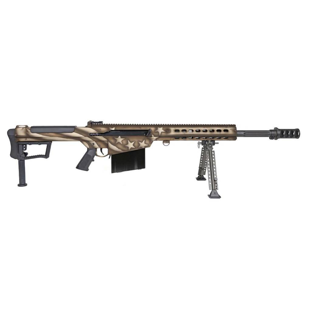 Barrett M107A1 America 250th Anniversary Rifle Package 50 BMG 10rd Magazine 20'' Fluted Barrel Tomahawk Coin and Case