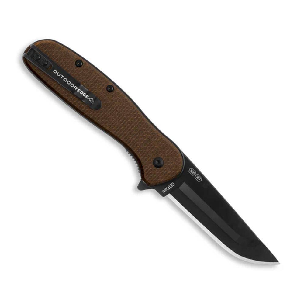 Outdoor Edge Razor VX2 Replaceable Blade Folding Knife 3" Drop Point Blade Brown - Image 2