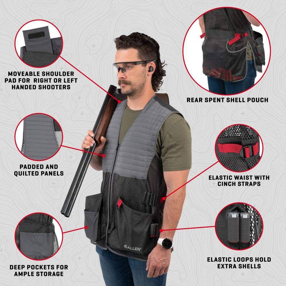 Allen Competitor Shooting Vest M/L Grey - Image 6