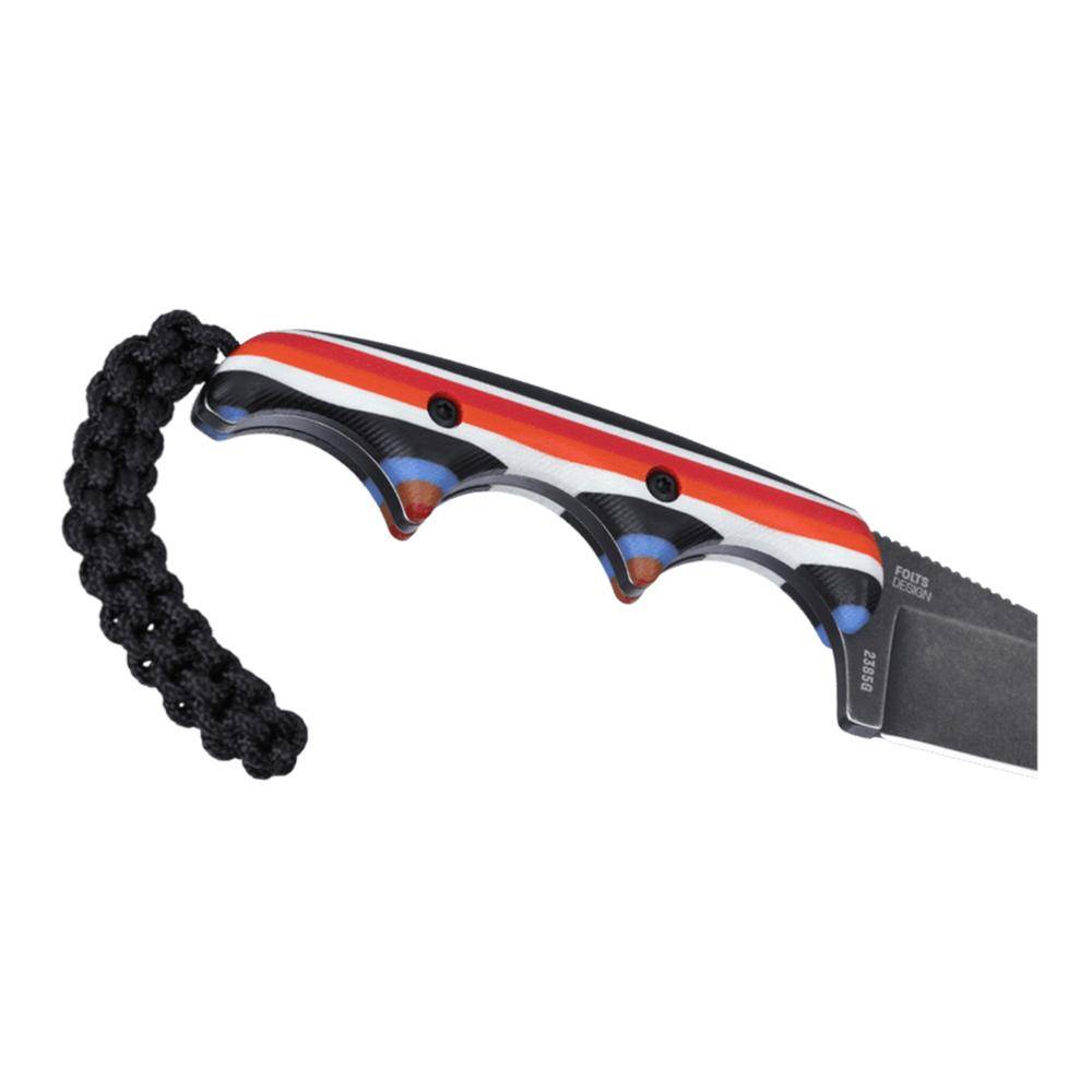 CRKT Minimalist Fixed Knife 2" Wharncliffe Blade Layered Multi-Color Handle - Image 4