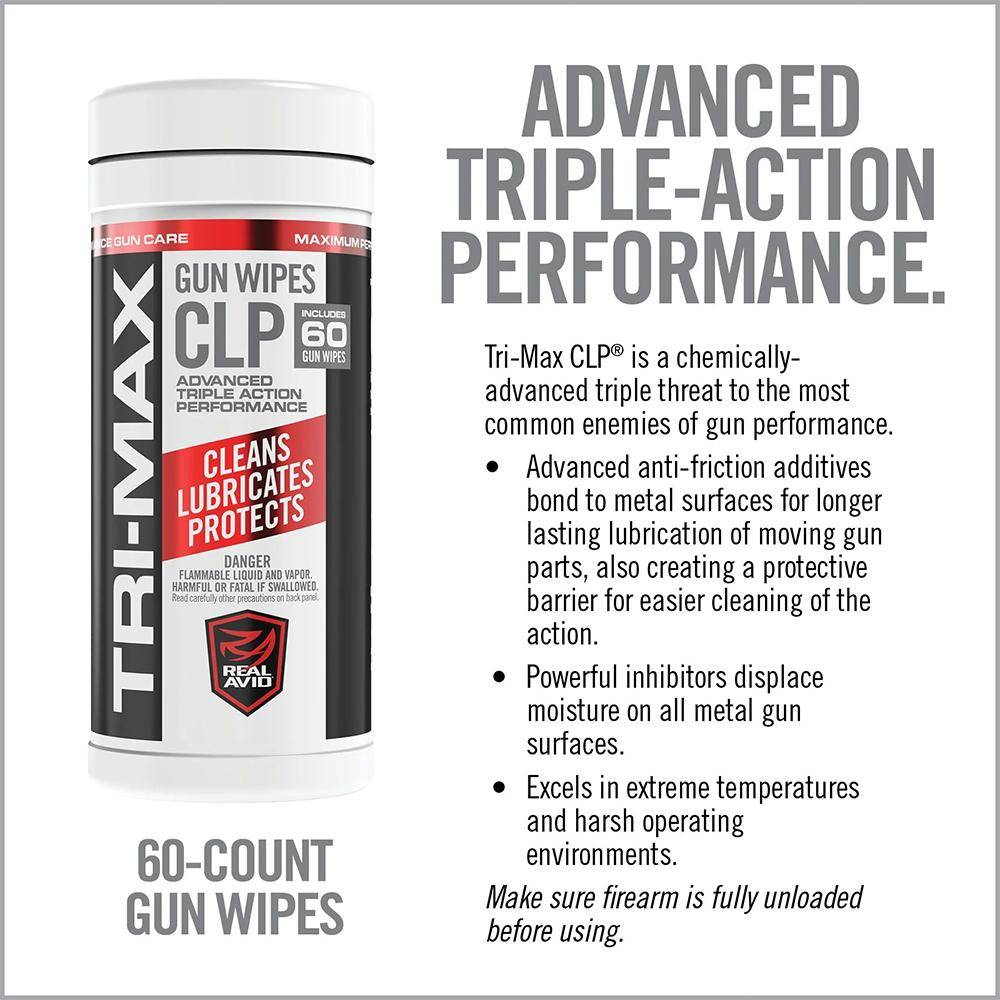 Real Avid Tri-Max CLP Gun Wipes Canister 60/ct - Image 7