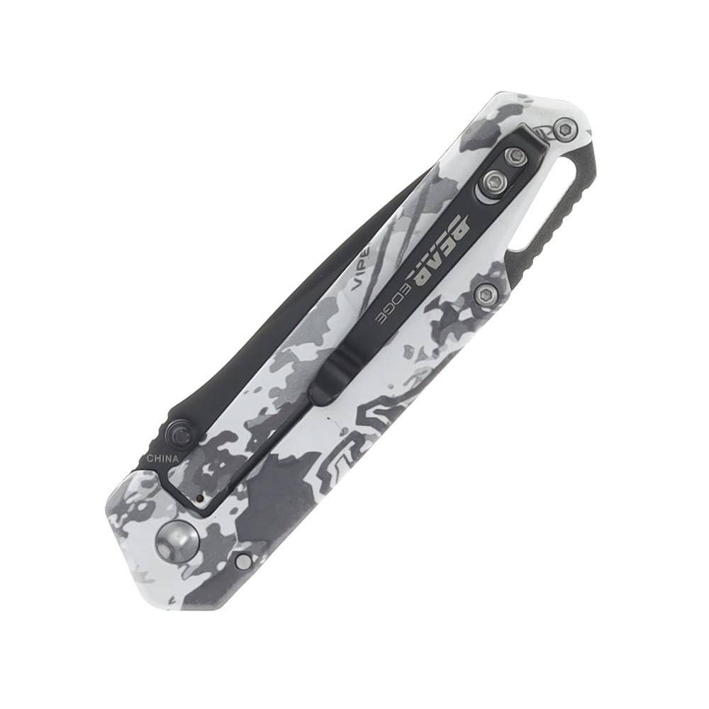Bear & Son Edge Folding Knife 3" Drop Point Blade Truetimber White Viper - Image 4