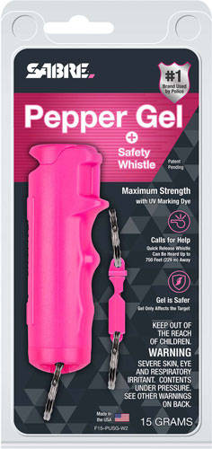 SABRE SPRAY KEY RING/WHISTLE .54 PNK - Image 3