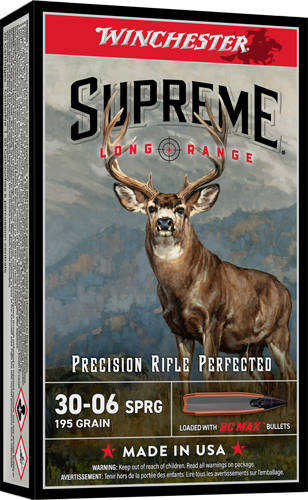 Winchester Supreme Long Range Rifle Ammunition .30-06 Sprg 195gr PT 2570 fps 20/ct - Image 3