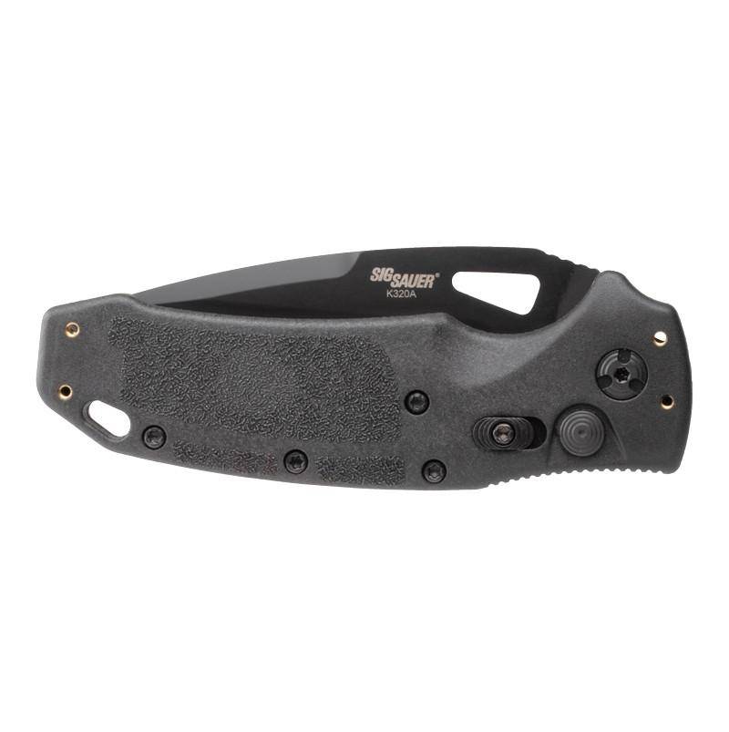 Hogue Sig Sauer K320A Nitron Automatic Folder Knife 3 1/2" Drop Point Blade Black - Image 3