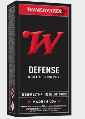 Winchester USA Handgun Ammunition .38 Super Auto 125 gr. JHP1240 fps 50/ct - Image 4