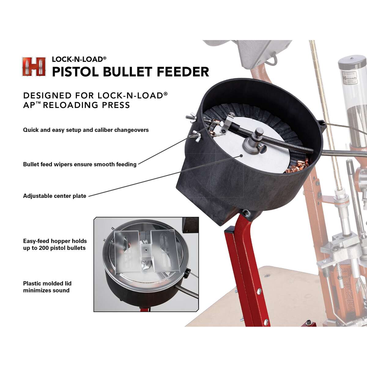 Hornady Lock-N-Load Bullet Feeder 110V (7/8" Thread) - Image 3