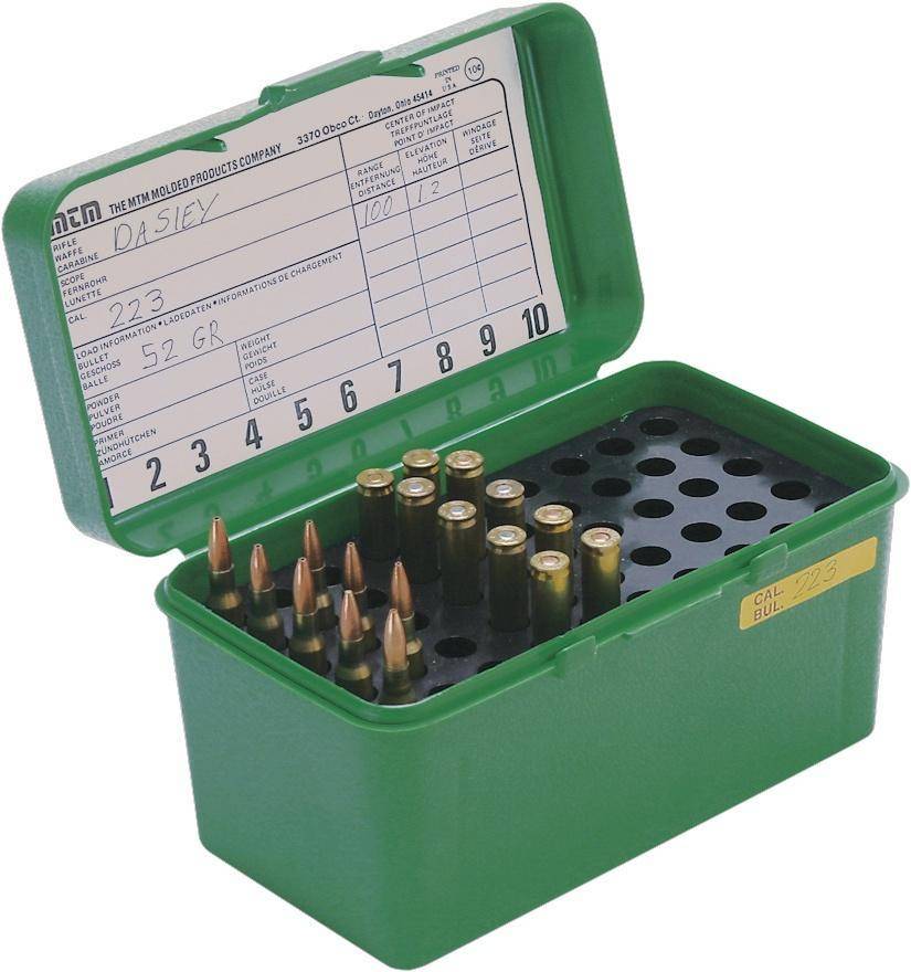 MTM Deluex H-50 Series Rifle Ammo Box Green