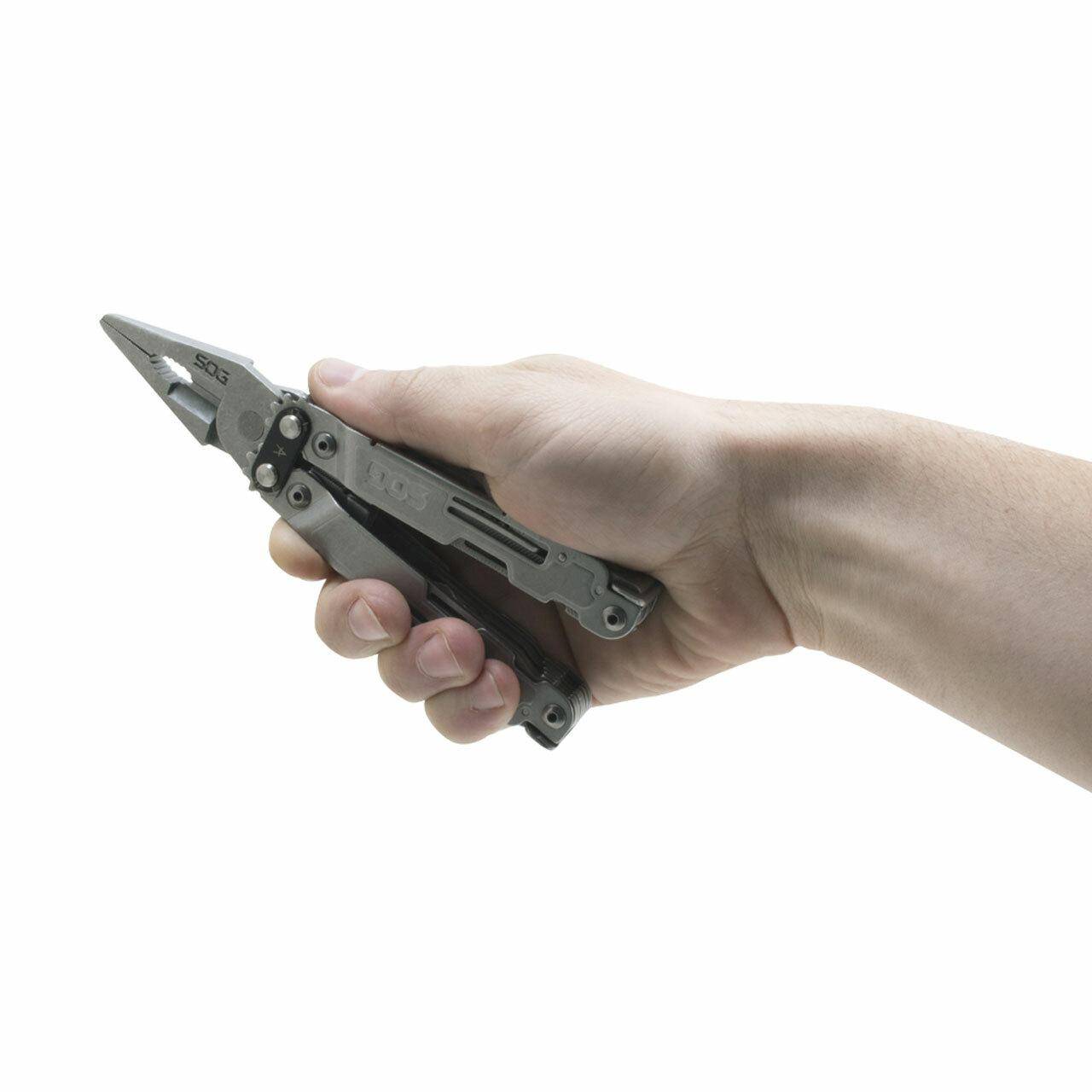 SOG Poweraccess Deluxe Multi-Tool Silver w/ Fabric Sheath and Hex Bit Kit