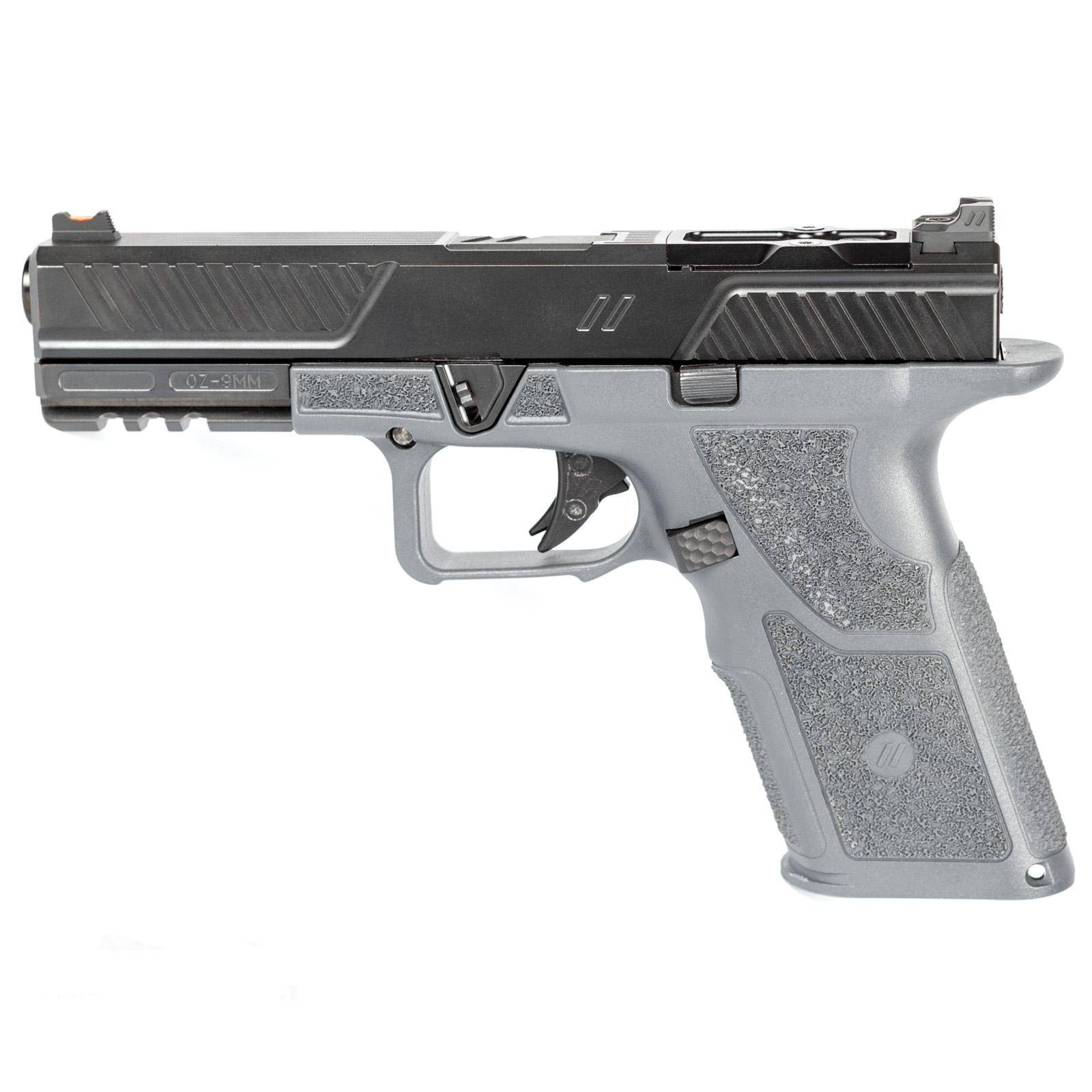 Zev Technologies OZ9 Standard Combat Pistol 9mm Luger 17rd Magazines 4.5" Barrel Black Slide Gray Grip