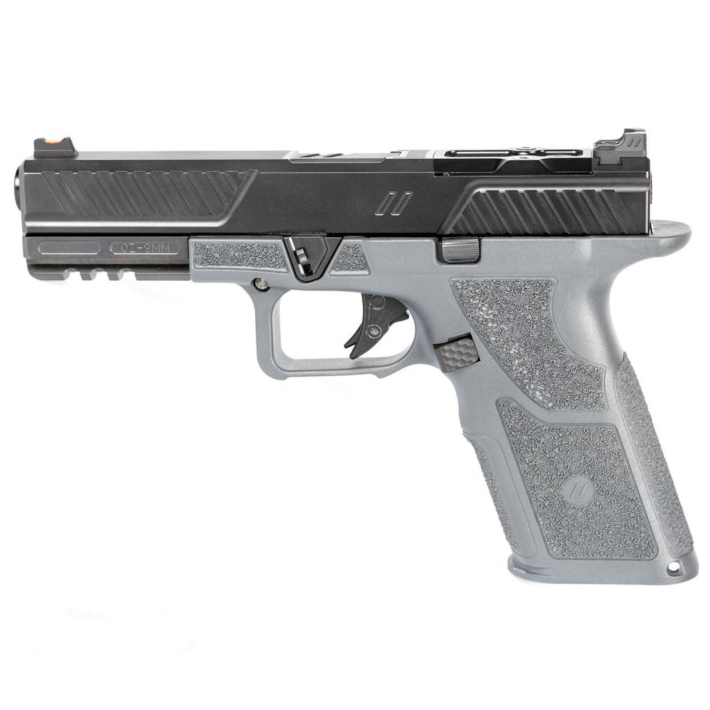 Zev Technologies OZ9 Standard Combat Pistol 9mm Luger 17rd Magazines 4.5" Barrel Black Slide Gray Grip