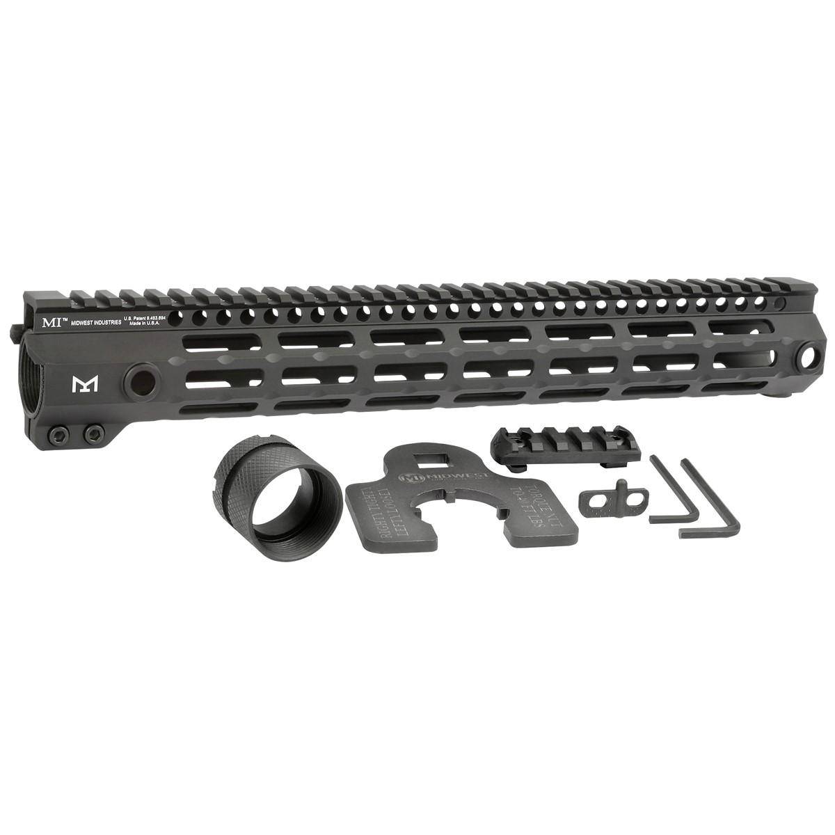 Midwest Industries One Piece Free Float Handguard 14" M-LOK Compatible Black