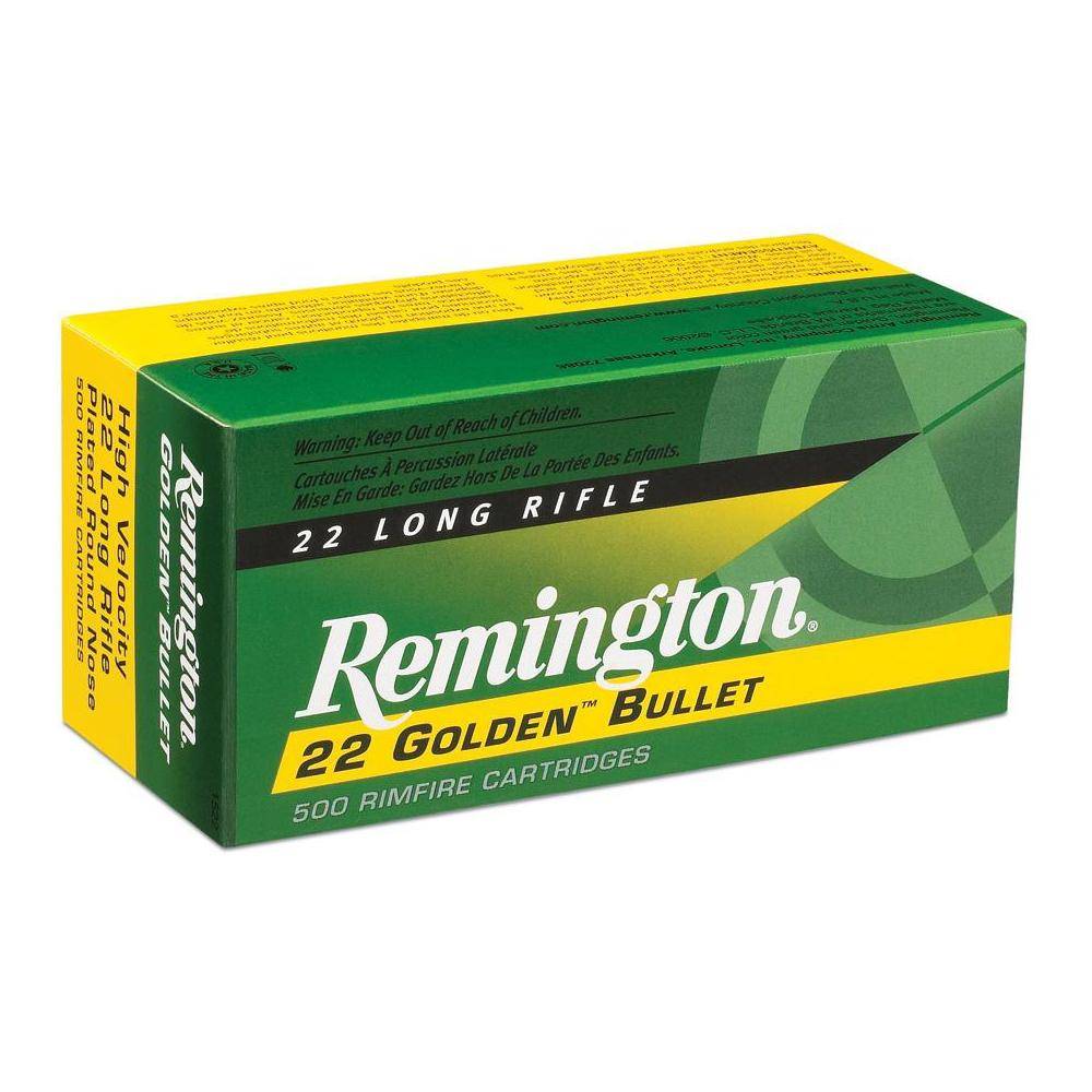 Remington Golden Bullet Rimfire Ammunition .22 LR 40 gr RN 1225 fps 50/ct