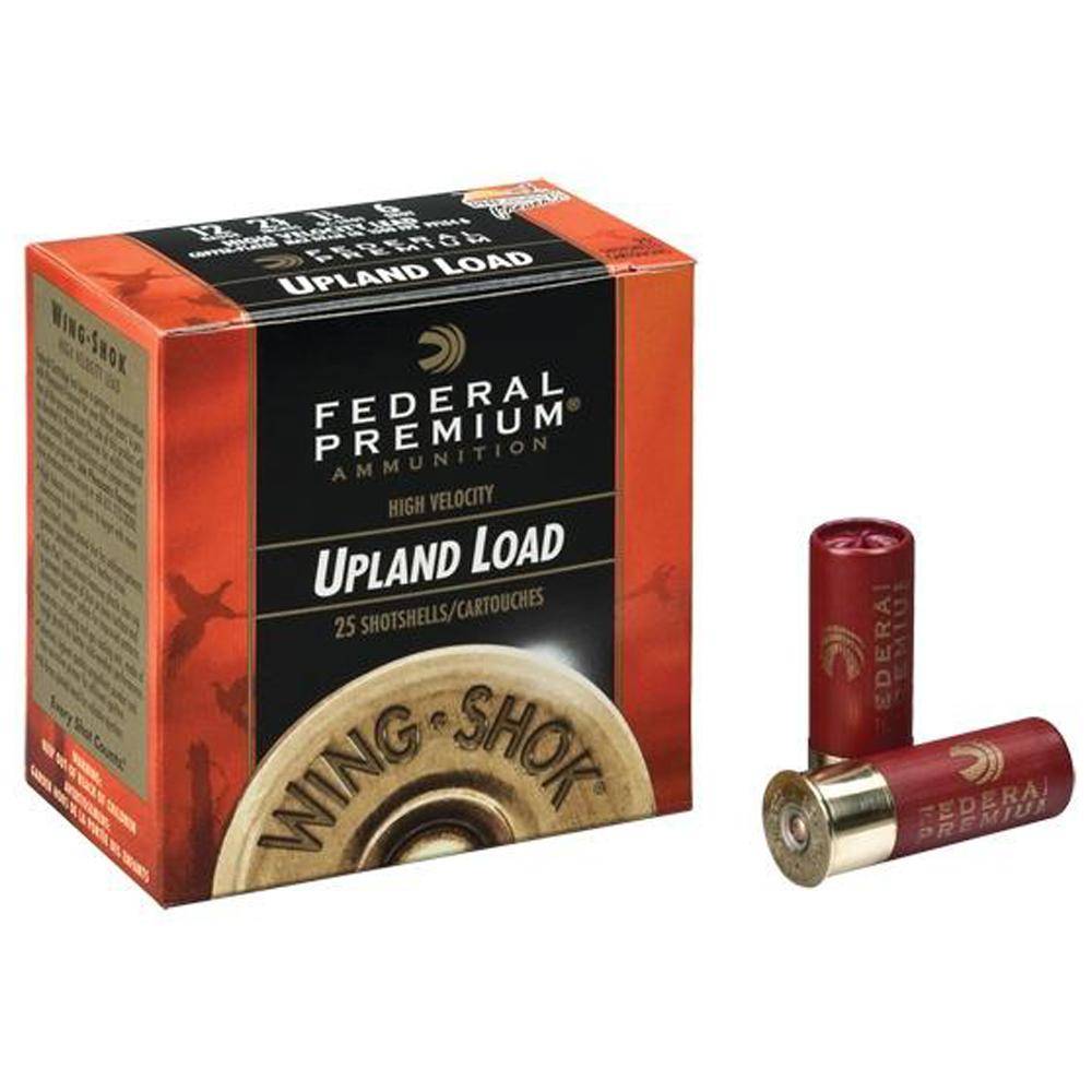 Federal Premium Wing-Shok Upland Shotshells 12ga 2 3/4" 1 1/8oz #4 1500 fps 25/ct