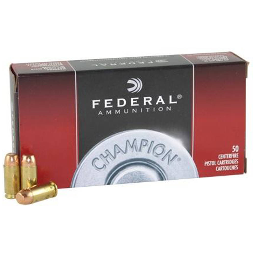Federal Champion Handgun Ammunition .40 S&W 180 gr FMJ 1000 fps 50/ct