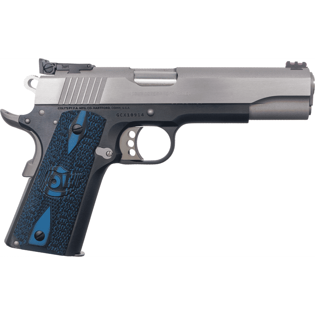 Colt Gold Cup Handgun .45 Auto 8rd Magazine 5" Barrel Two-Tone Finish G10 Grips