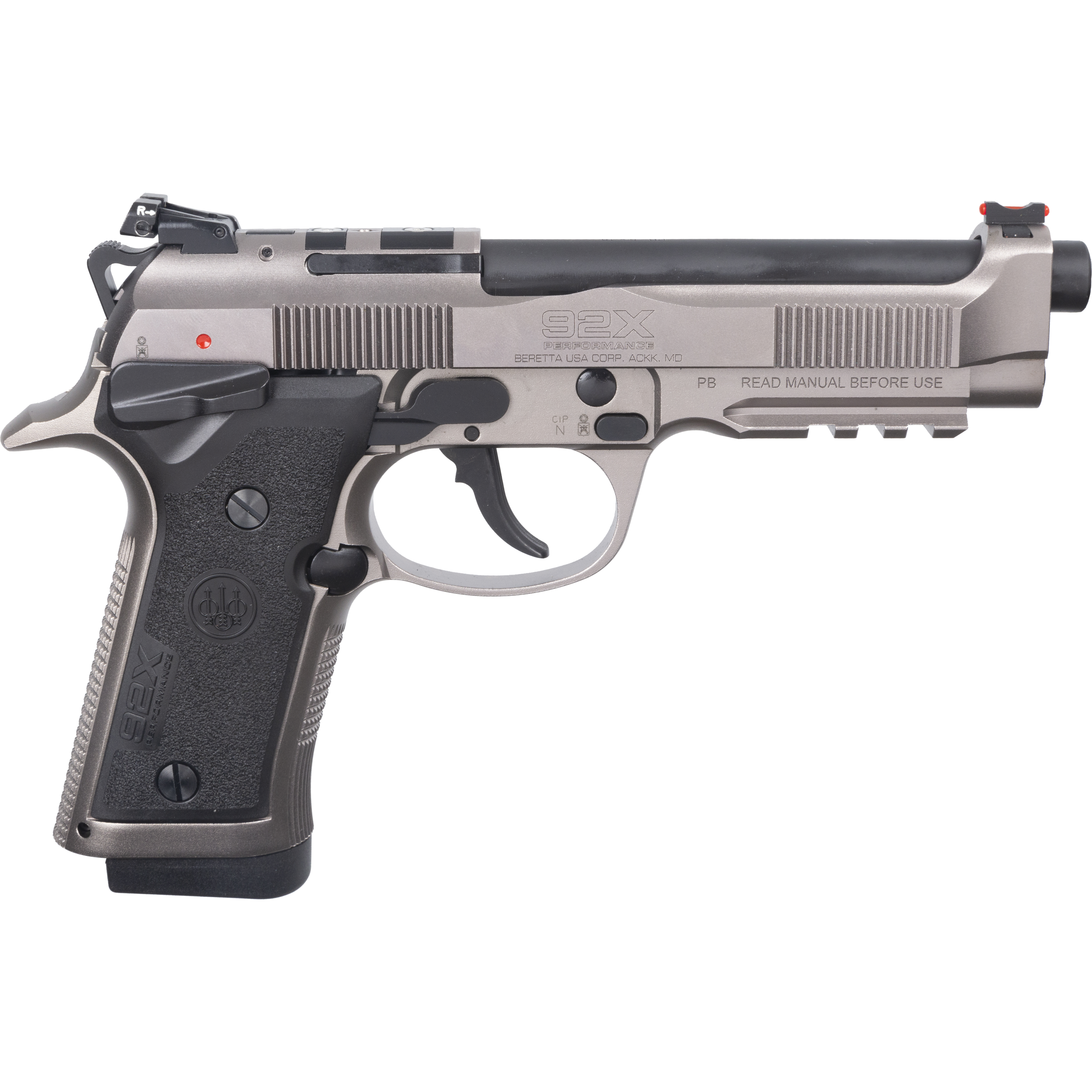 Beretta 92X Performance Carry Optic Handgun 9mm Luger 15rd Magazines(2) 4.9" Barrel Nistan Finish