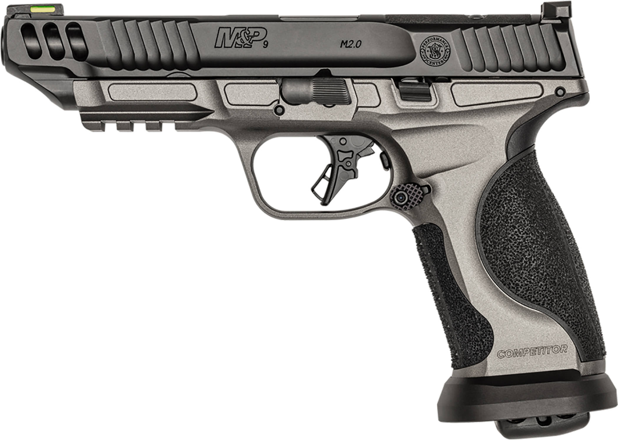S&W M&P9 M2.0 Performance Center Competitor Handgun 9mm Luger 10rd Magazines(4) 5" Barrel 2-Tone Optic Ready - Image 2