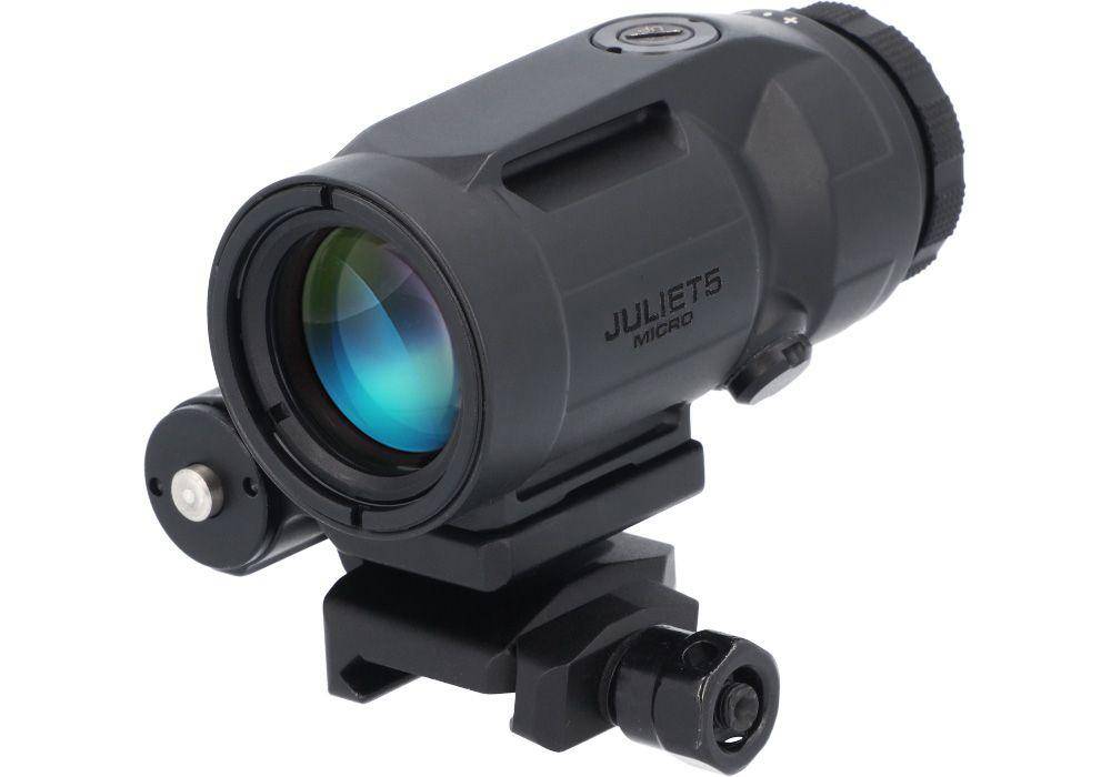Sig Sauer JULIET5 Mirco 5x Magnifier - 5x24mm Push Button Mount w Spacers Black