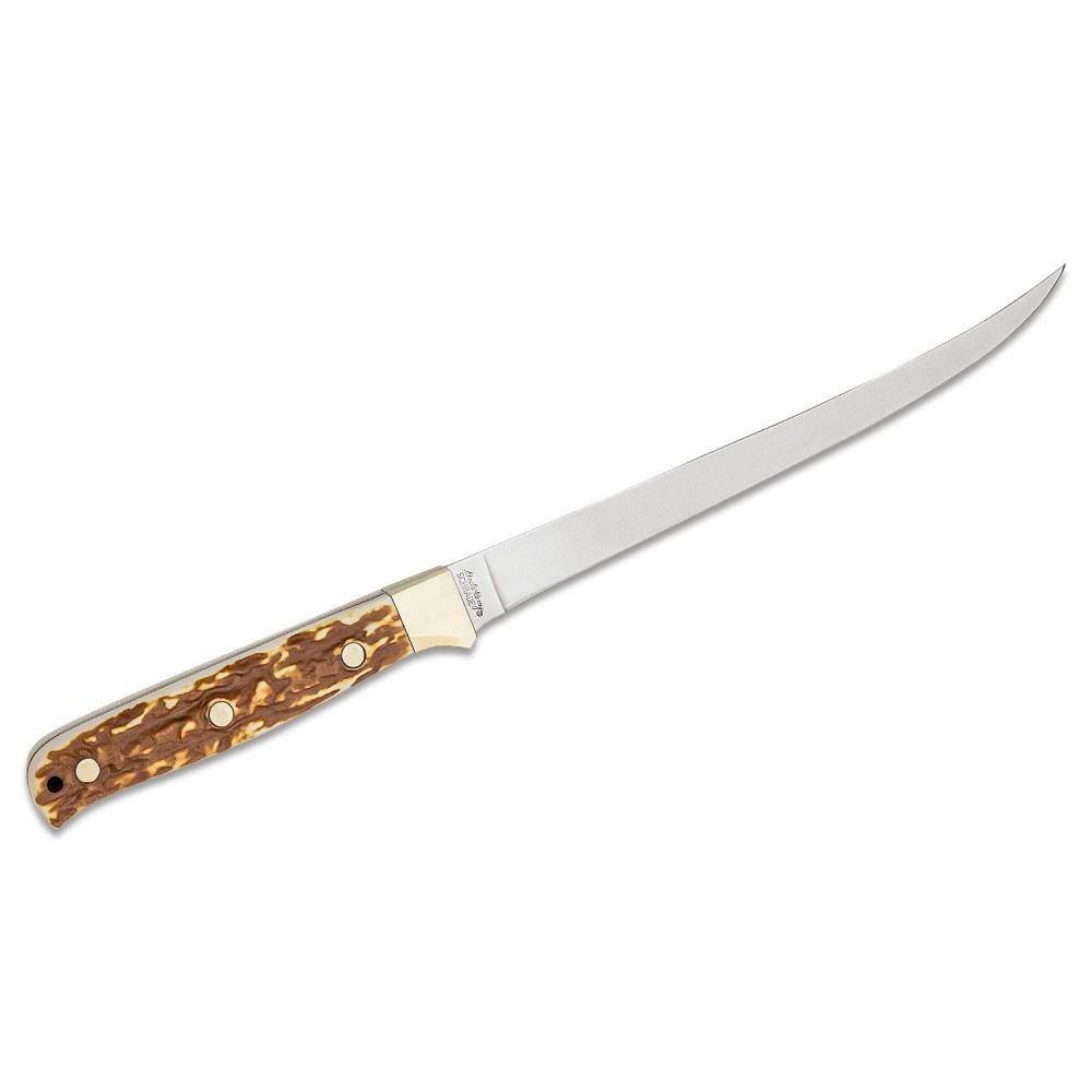 Schrade Uncle Henry Next Gen 167UH Stagalong Fixed Knife 7-1/2" Fillet Blade Brown - Image 2